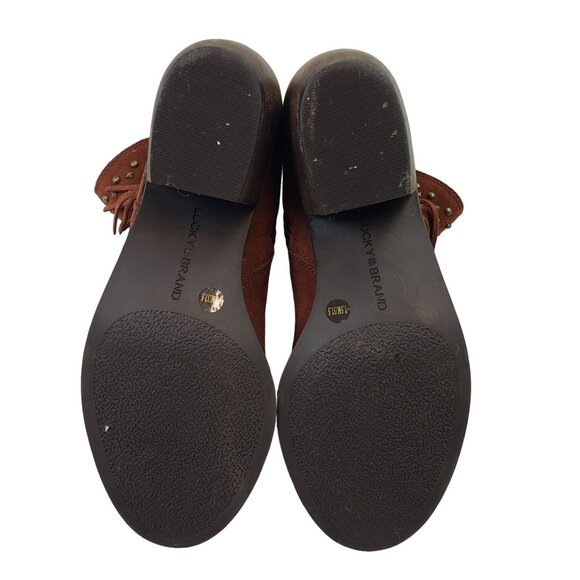 Lucky Brand Kaarina Suede Leather Ankle Boots Size 7.5 - Picture 10 of 10